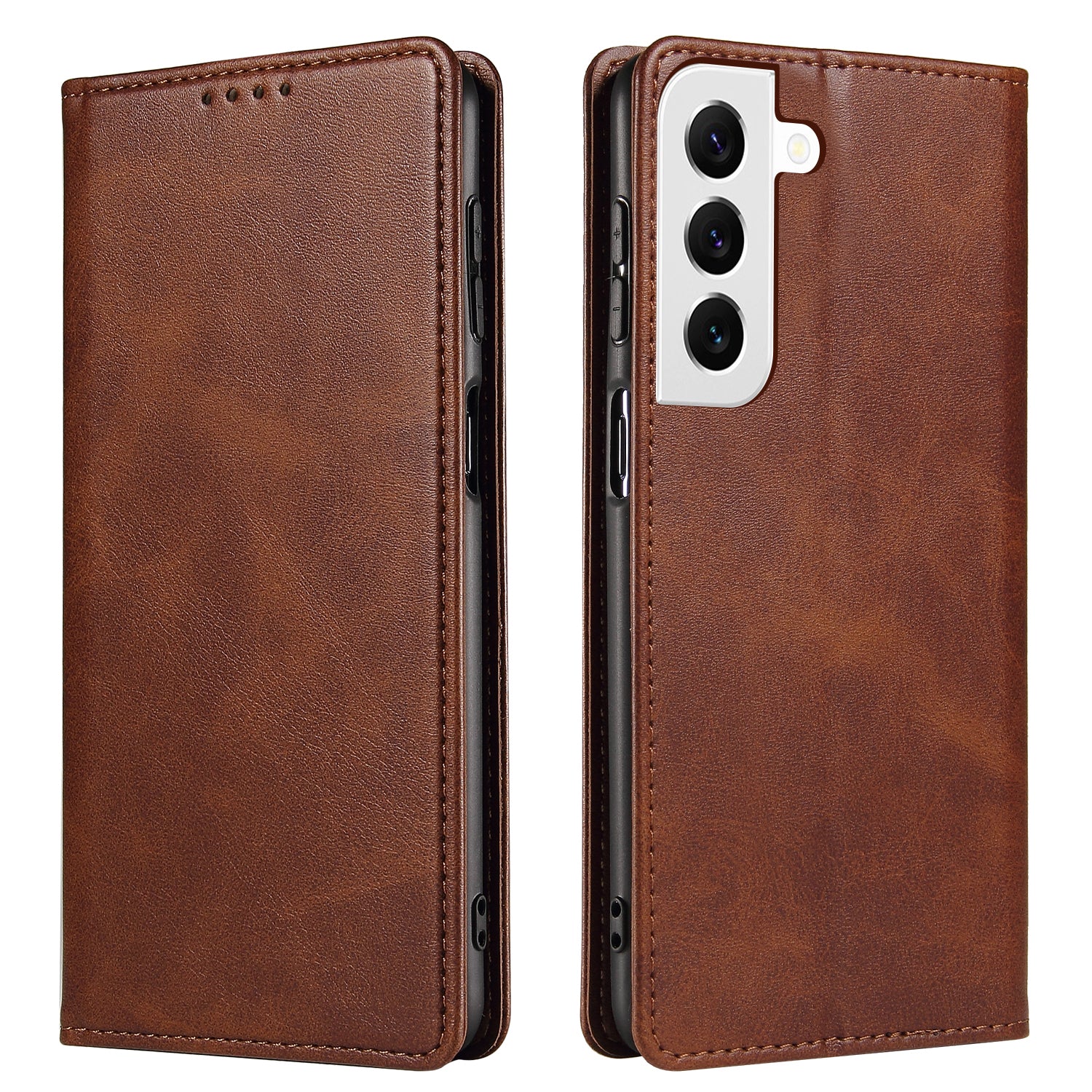 For Samsung Galaxy S23 Leather Cell Phone Case Stand Calf Texture Magnetic Closure Phone Cover with Wallet For Samsung Galaxy S23 Leather Cell Phone Case Stand Calf Texture Magnetic Closure Phone Cover with Wallet